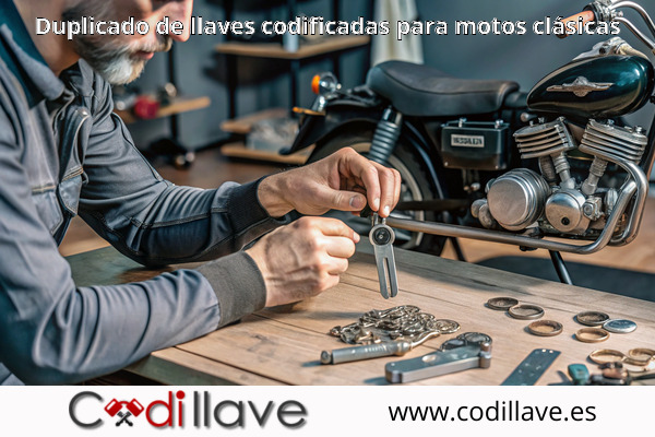Duplicado de llaves codificadas para motos clásicas