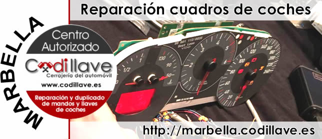 reparacion cuadros instrumentos de coche marbella