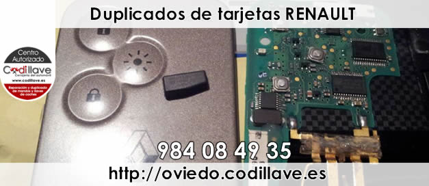 duplicado tarjeta renault codillave oviedo
