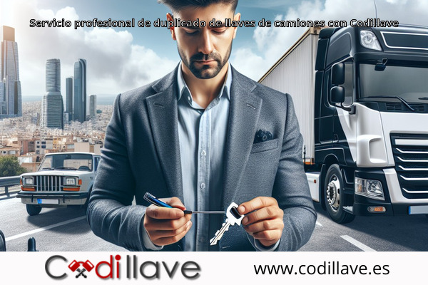 Servicio profesional de duplicado de llaves de camiones con Codillave